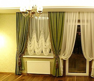 Австрийские шторы для зала и гостиной