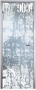 Межкомнатная дверь "SATIN: Граффити" стекло
