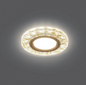 Точечный светильник "Gauss Backlight", круг золото