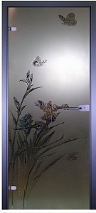 Межкомнатная дверь "ART-DECOR: Бабочка 1" стекло