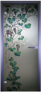 Межкомнатная дверь "ART-DECOR: Виноград 2" стекло