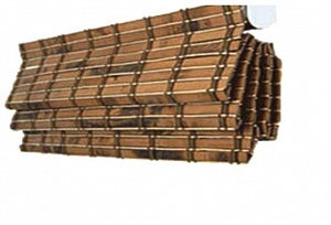 Занавески бамбуковые с римской сборкой на металическом карнизе