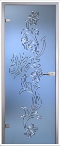 Межкомнатная дверь "FLOWERS: Орхидея" стекло